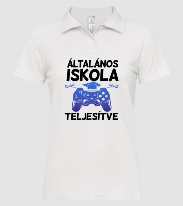  minta fehér pólón