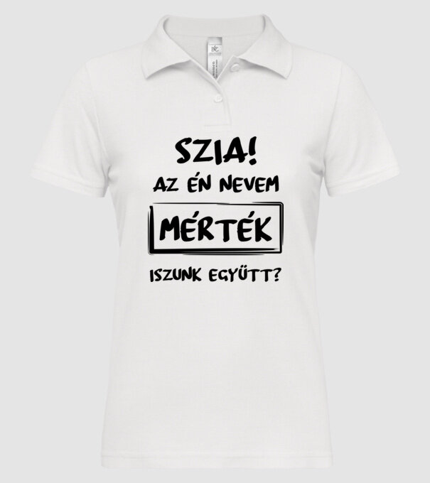  minta fehér pólón