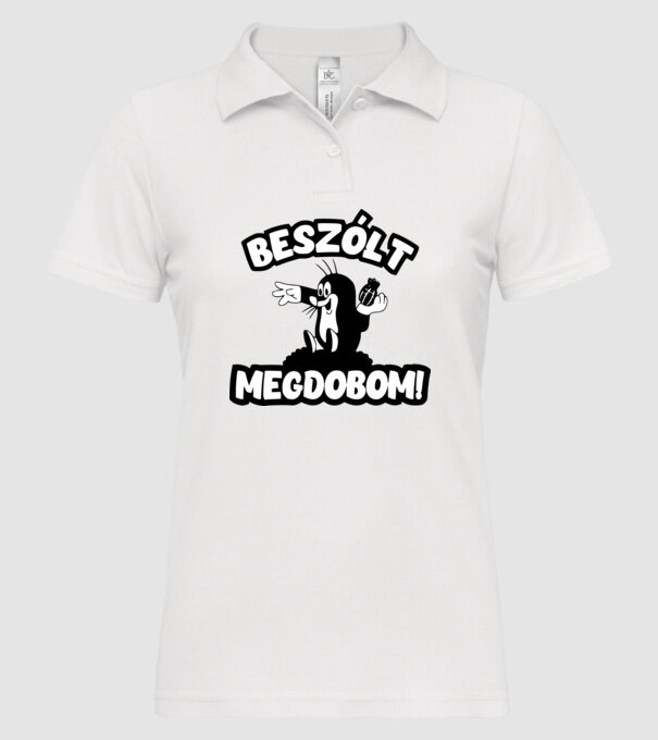  minta fehér pólón