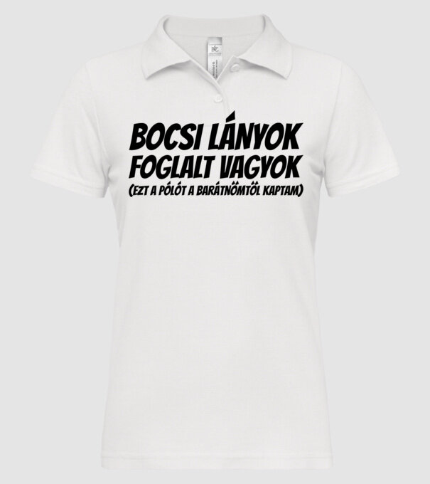  minta fehér pólón