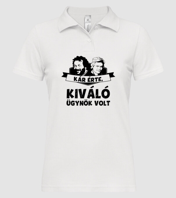  minta fehér pólón