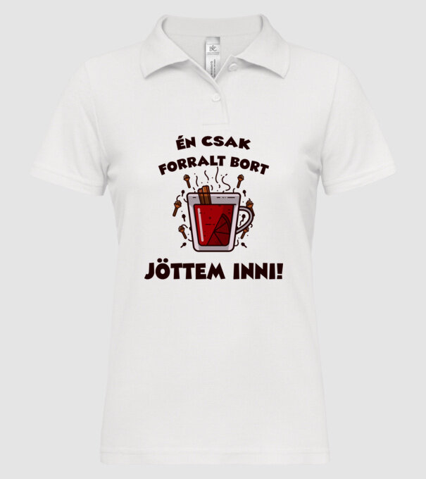  minta fehér pólón