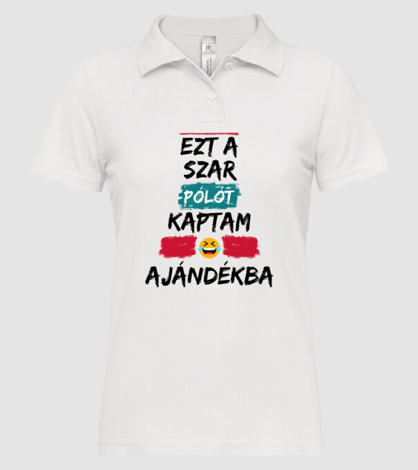  minta fehér pólón
