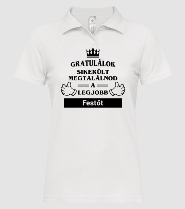  minta fehér pólón