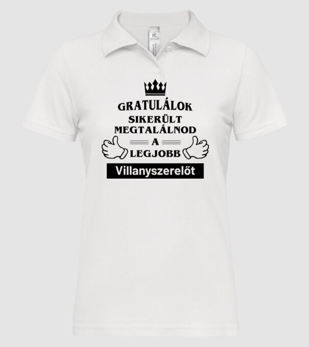  minta fehér pólón