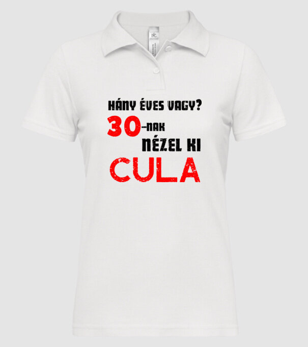  minta fehér pólón