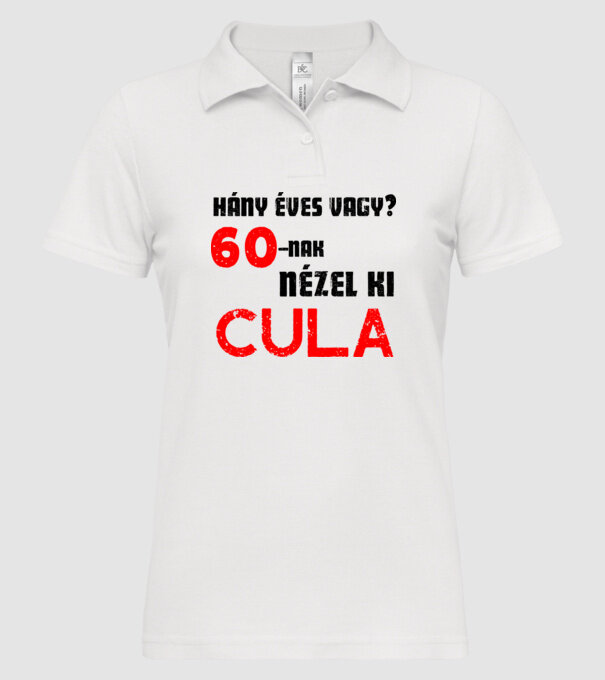  minta fehér pólón