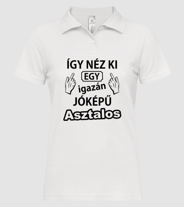  minta fehér pólón