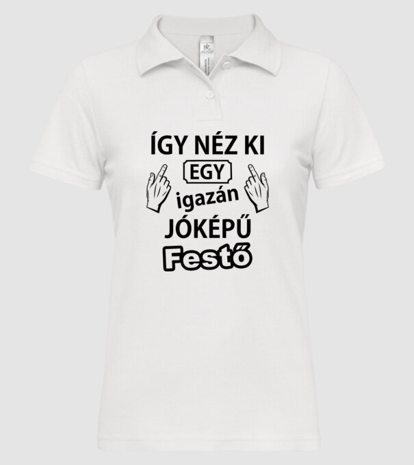  minta fehér pólón