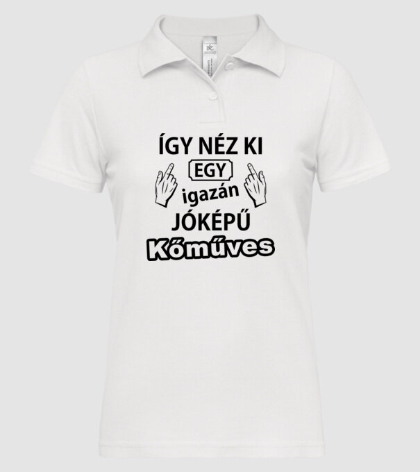  minta fehér pólón
