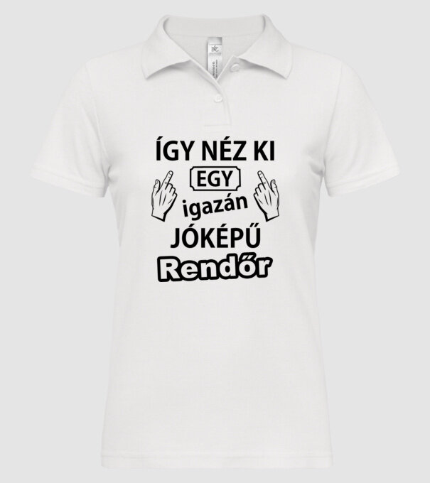  minta fehér pólón