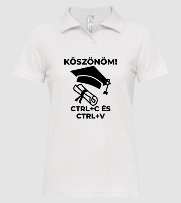  minta fehér pólón