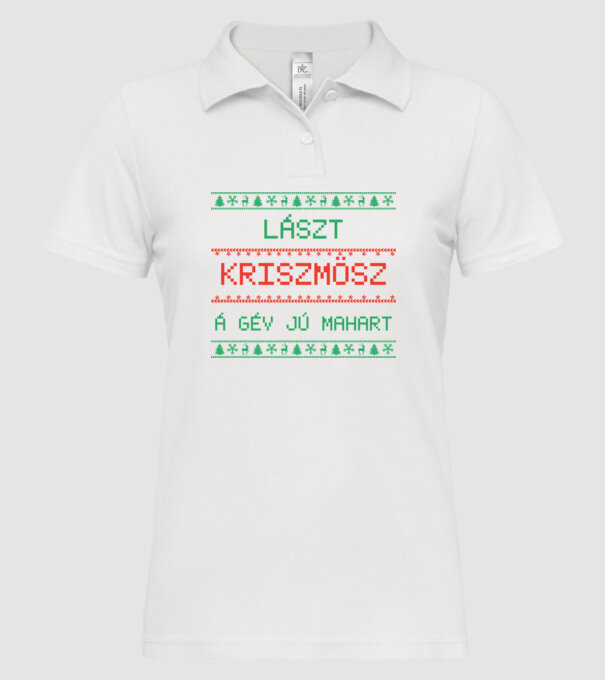  minta fehér pólón