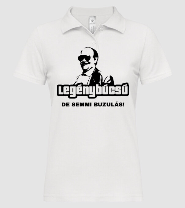  minta fehér pólón