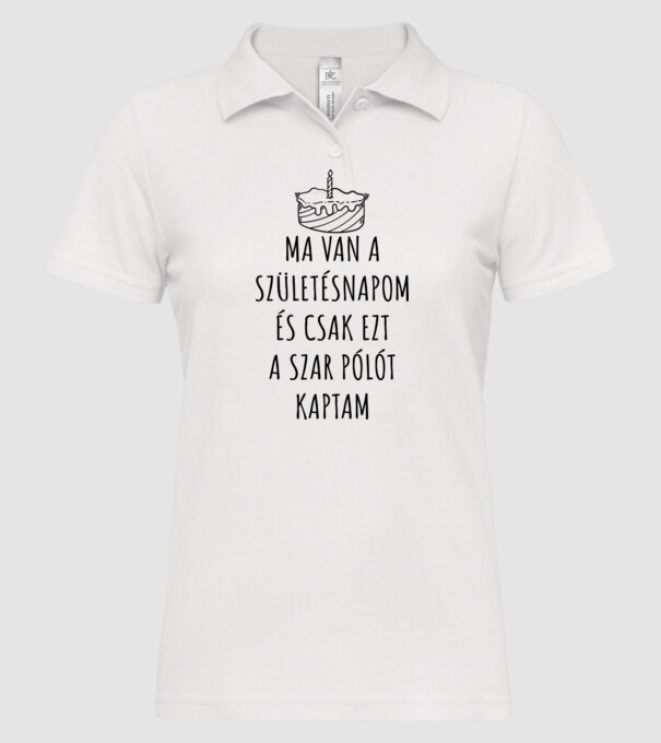  minta fehér pólón
