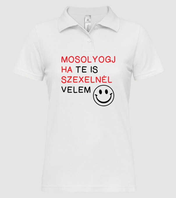  minta fehér pólón