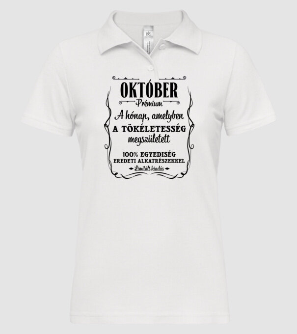  minta fehér pólón