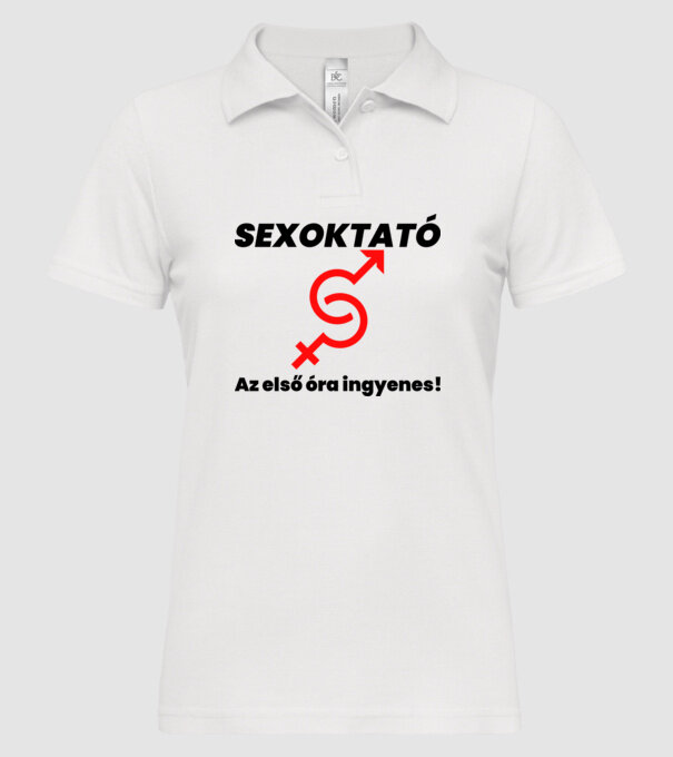  minta fehér pólón