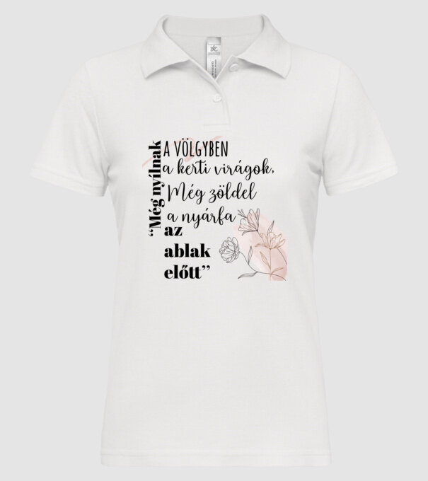  minta fehér pólón