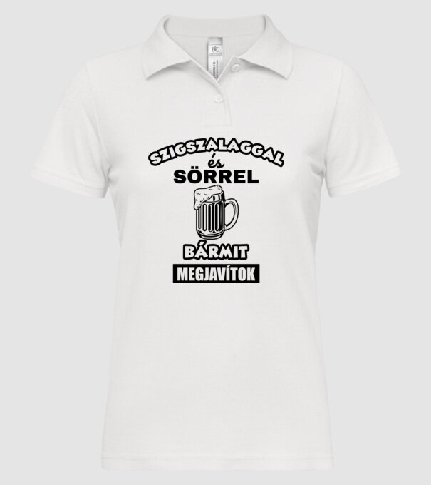  minta fehér pólón