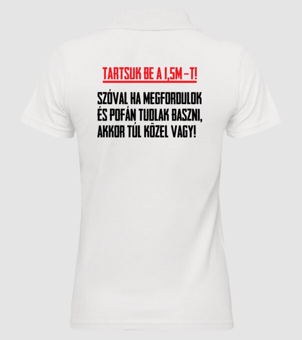  minta fehér pólón