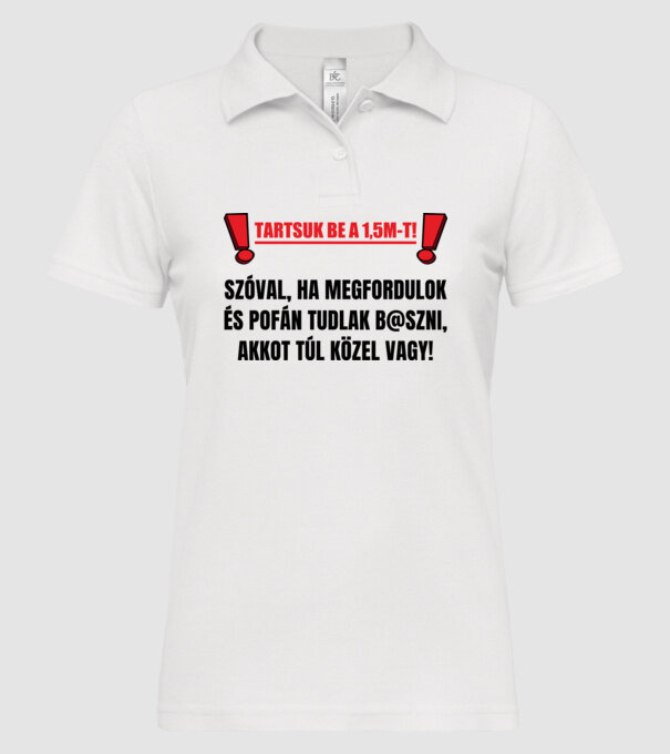  minta fehér pólón