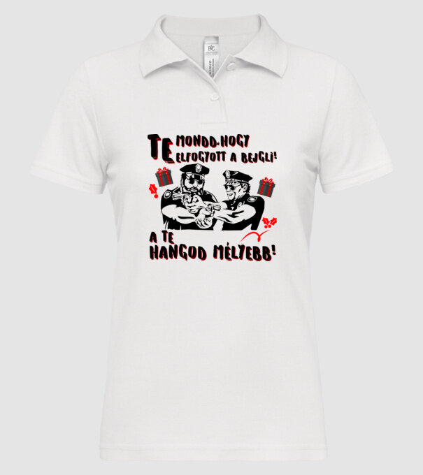  minta fehér pólón
