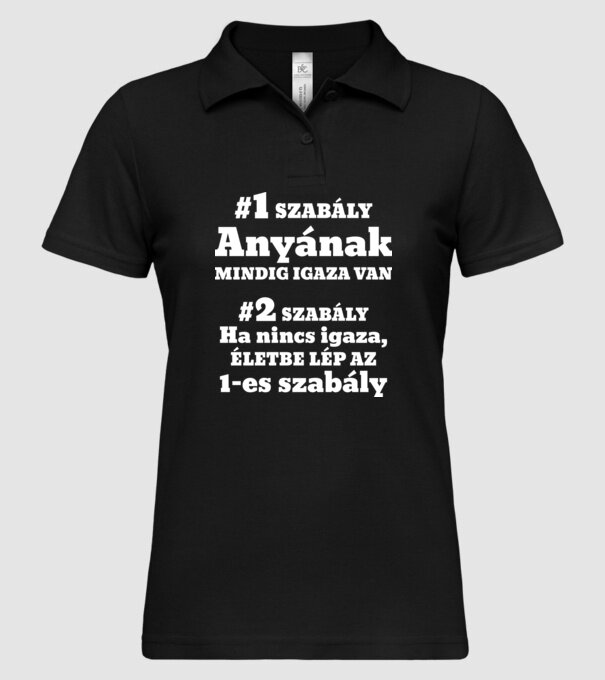  minta fekete pólón