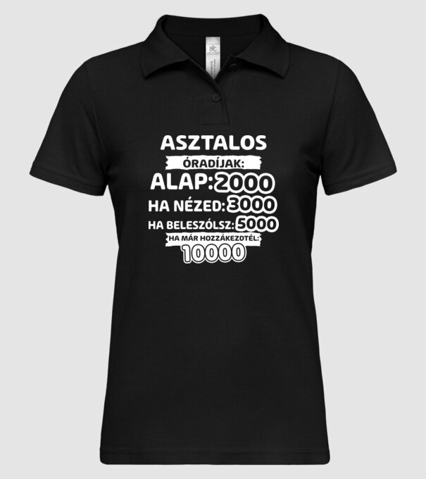  minta fekete pólón