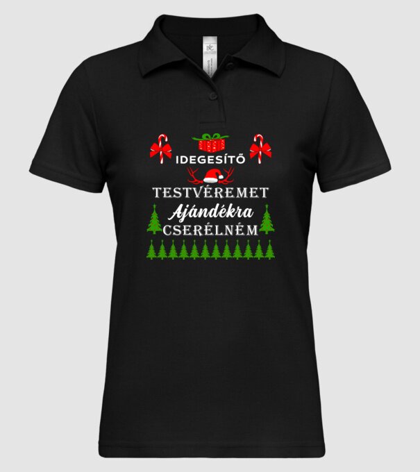  minta fekete pólón