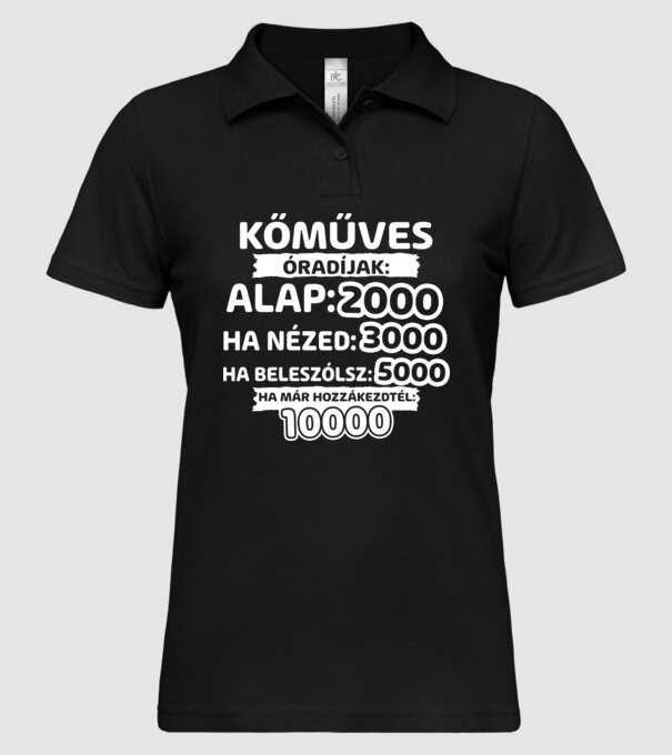  minta fekete pólón