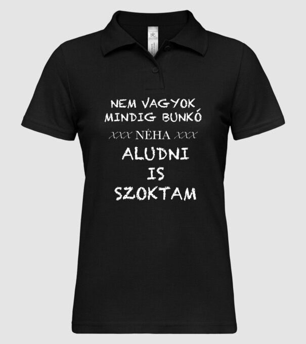  minta fekete pólón