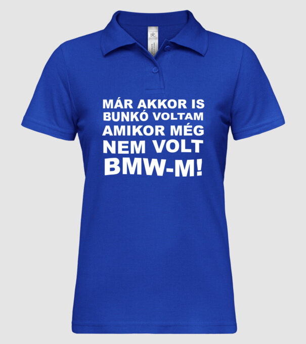  minta királykék pólón