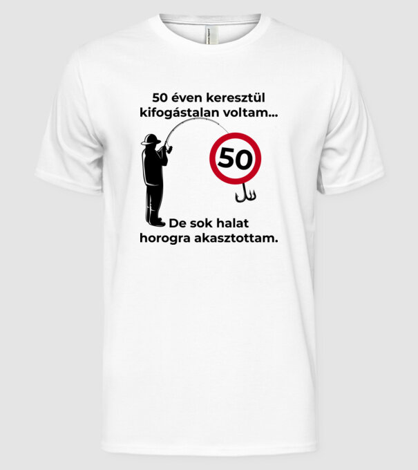  minta fehér pólón