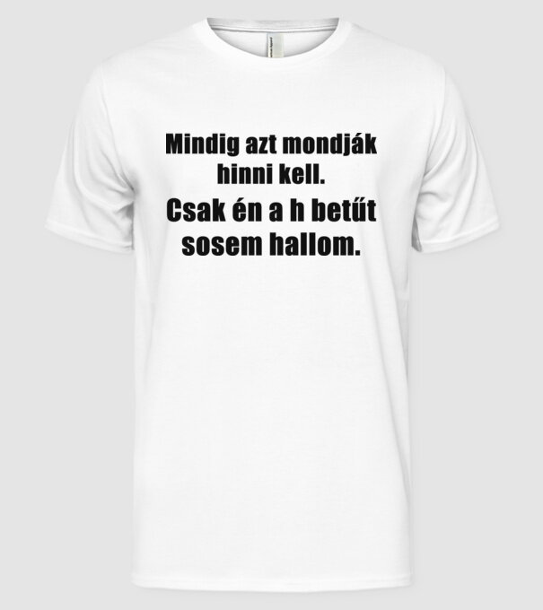  minta fehér pólón