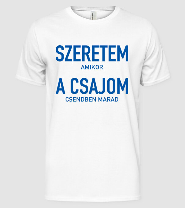  minta fehér pólón