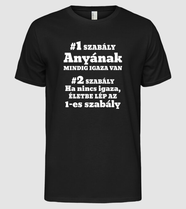  minta fekete pólón