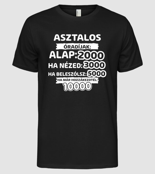 minta fekete pólón