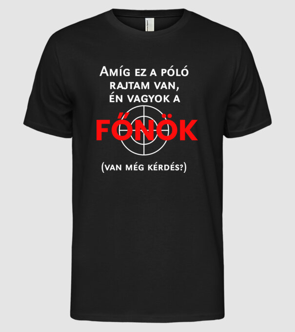  minta fekete pólón