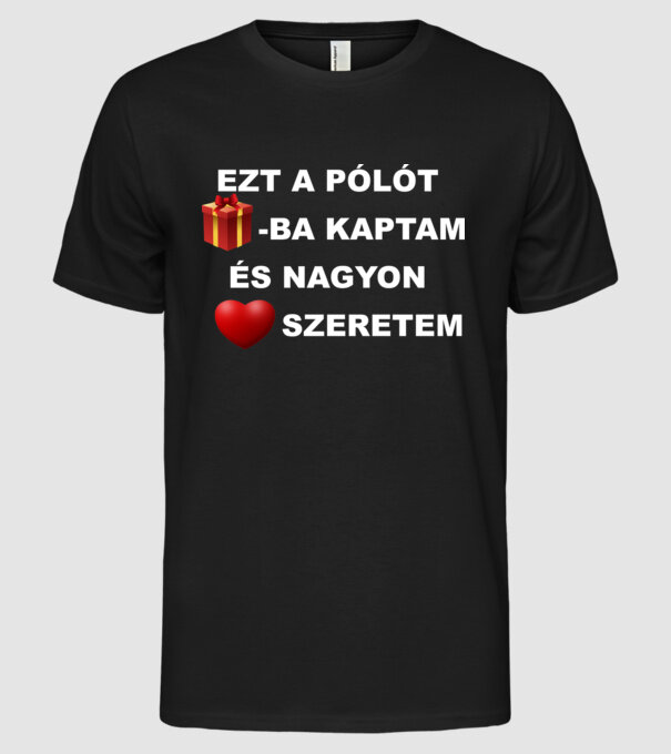  minta fekete pólón