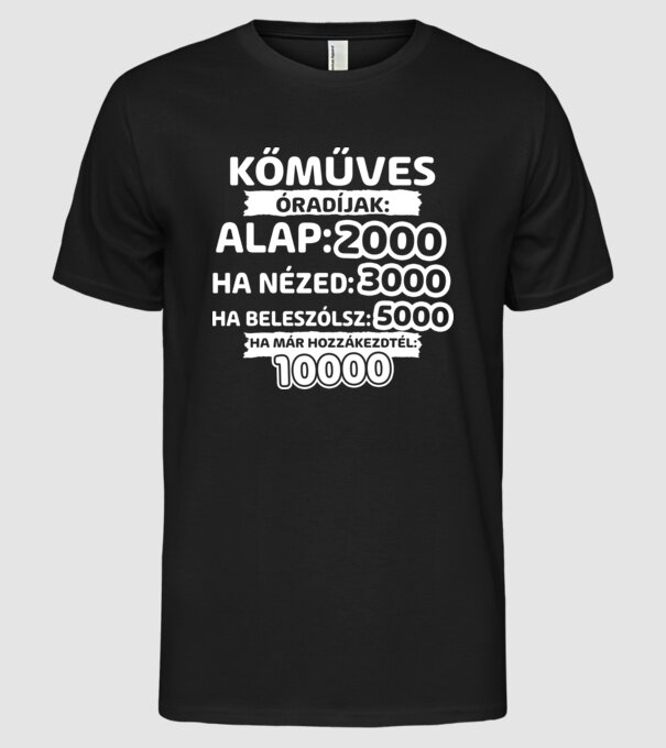  minta fekete pólón
