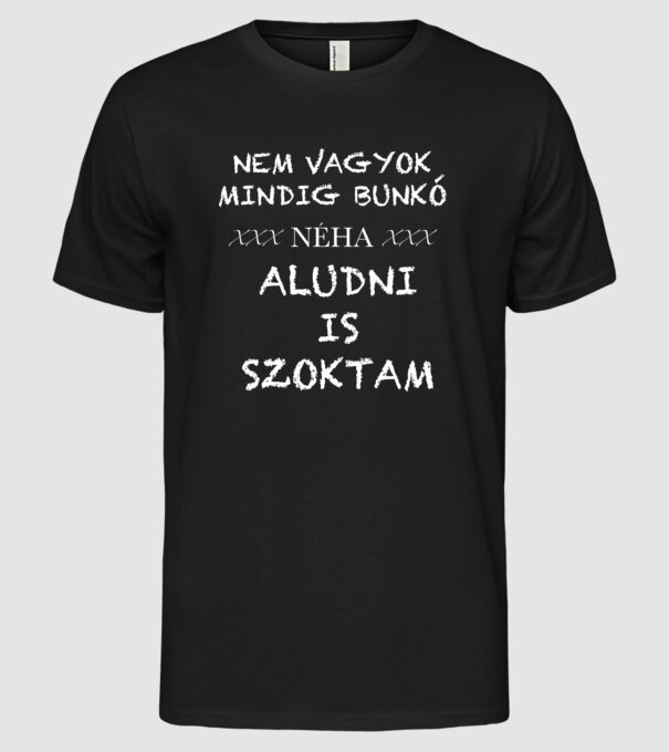  minta fekete pólón