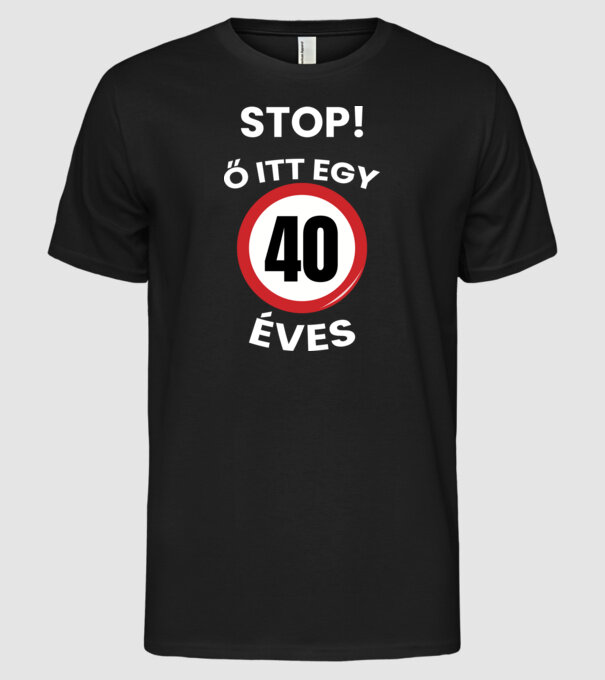  minta fekete pólón