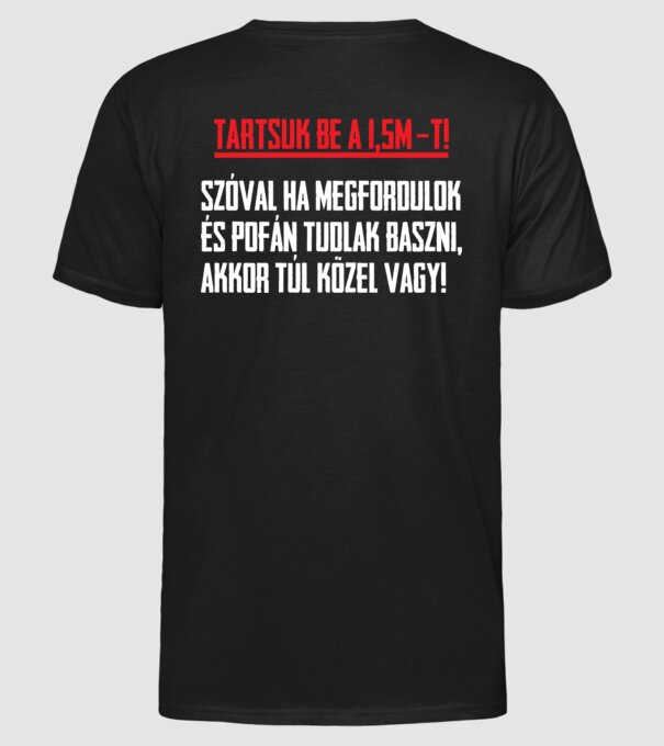  minta fekete pólón