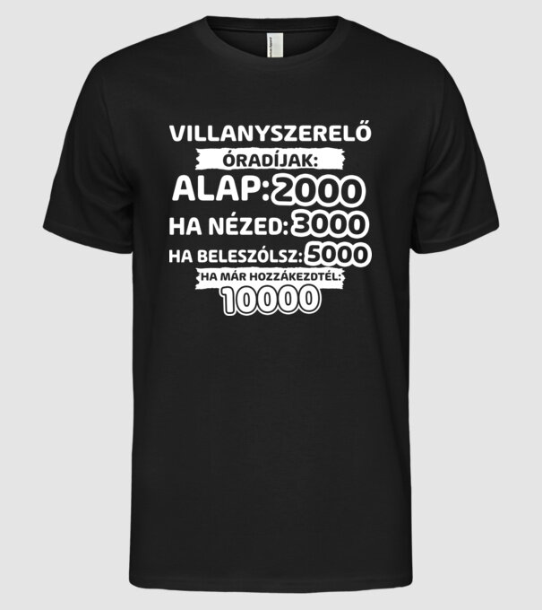  minta fekete pólón