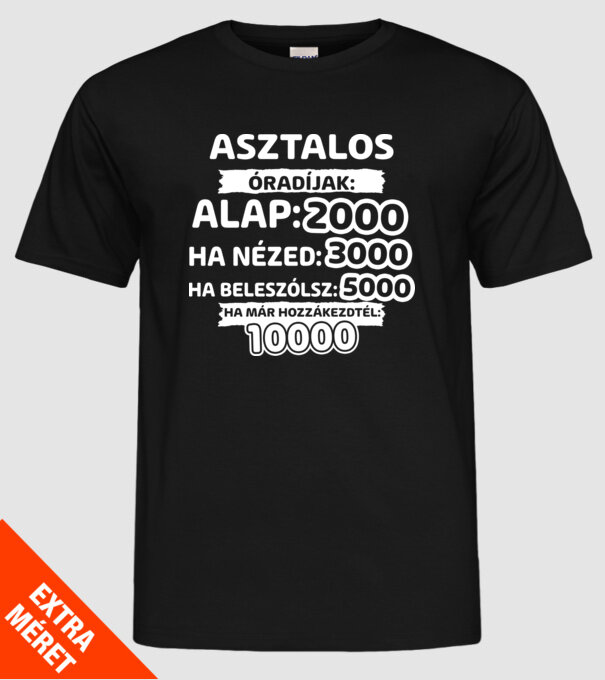  minta fekete pólón