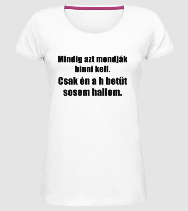  minta fehér pólón