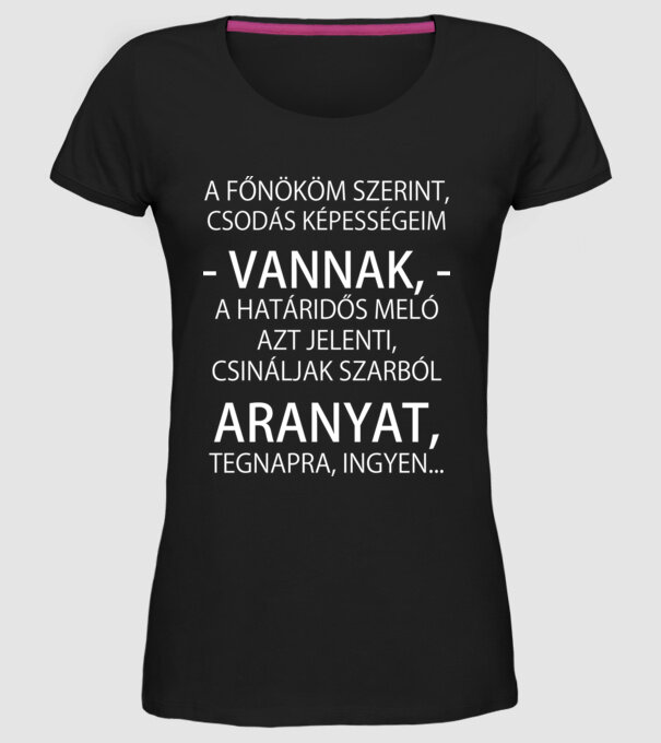  minta fekete pólón
