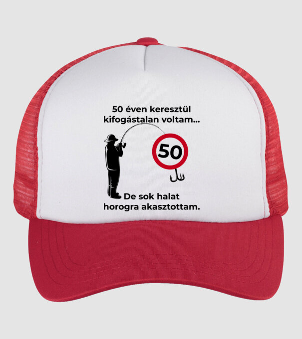  minta fehér/piros pólón