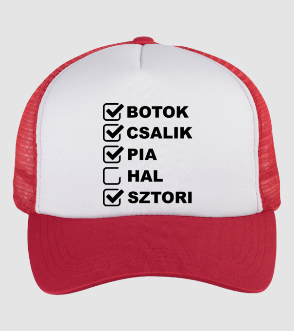  minta fehér/piros pólón